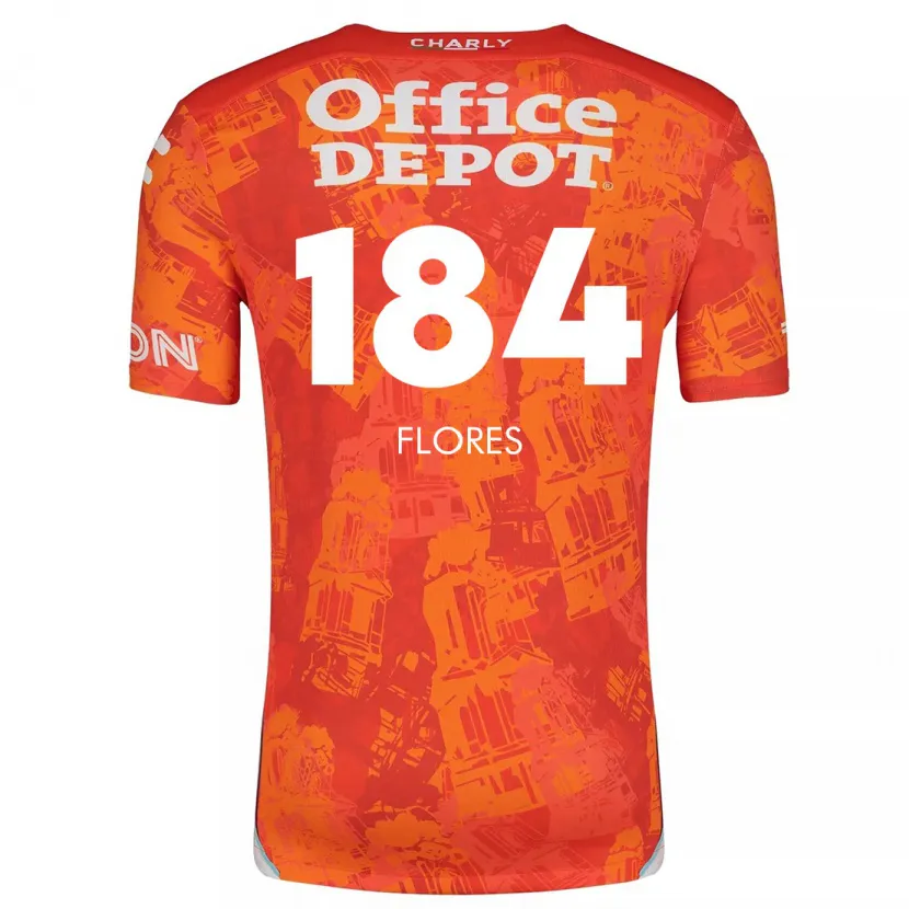 Danxen Donna Maglia Jason Flores #184 Arancione Bianco Kit Gara Away 2024/25 Maglietta