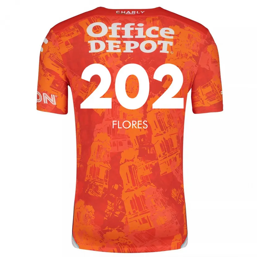 Danxen Donna Maglia Luis Flores #202 Arancione Bianco Kit Gara Away 2024/25 Maglietta