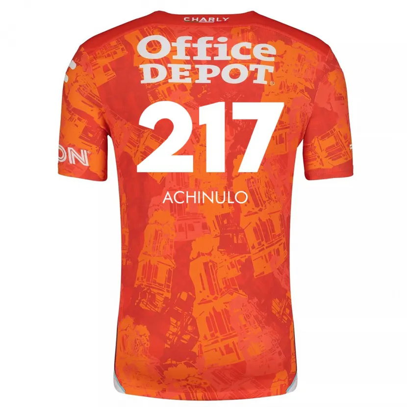 Danxen Donna Maglia Princewill Achinulo #217 Arancione Bianco Kit Gara Away 2024/25 Maglietta