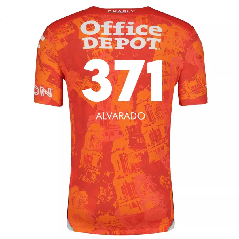 Danxen Donna Maglia Brandon Alvarado #371 Arancione Bianco Kit Gara Away 2024/25 Maglietta