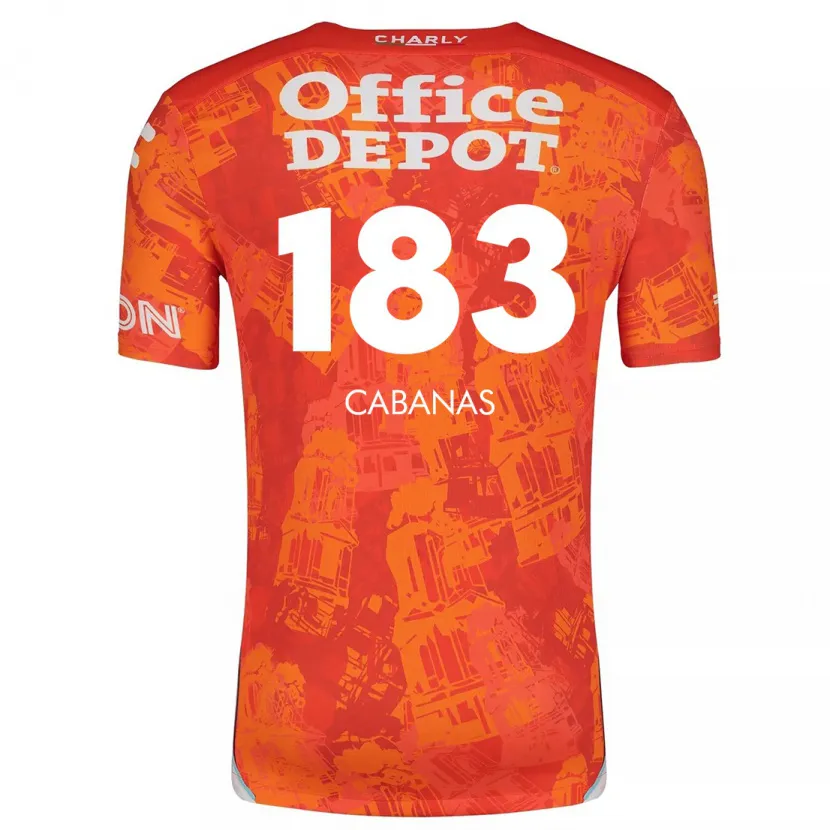 Danxen Donna Maglia Mauricio Cabañas #183 Arancione Bianco Kit Gara Away 2024/25 Maglietta