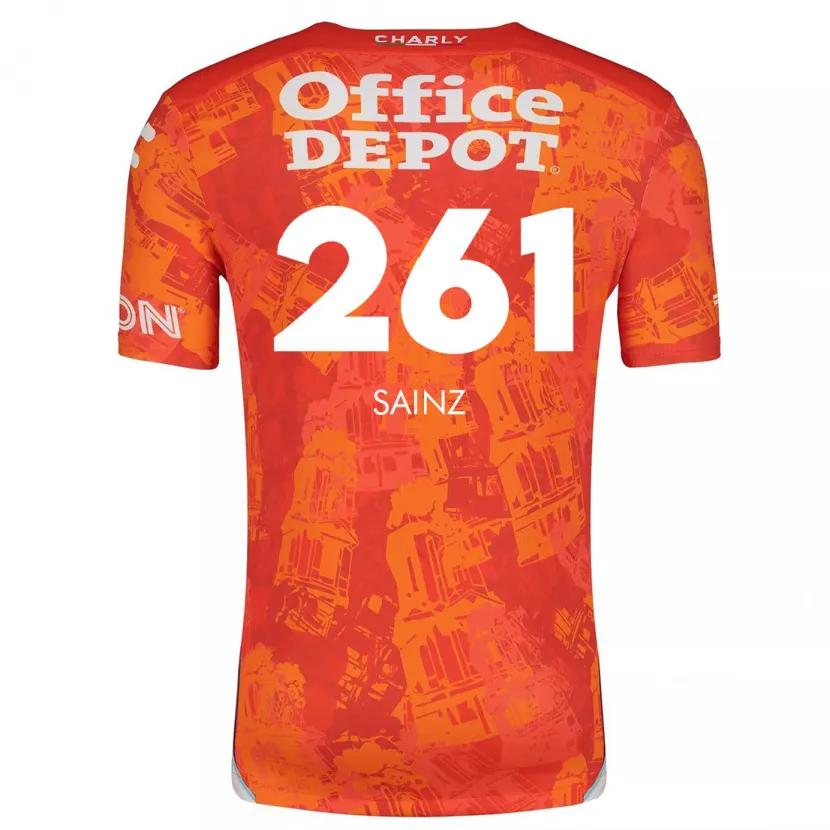 Danxen Donna Maglia Diego Sáinz #261 Arancione Bianco Kit Gara Away 2024/25 Maglietta