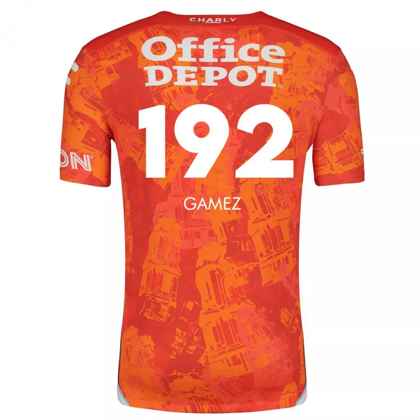 Danxen Donna Maglia Jonathan Gámez #192 Arancione Bianco Kit Gara Away 2024/25 Maglietta