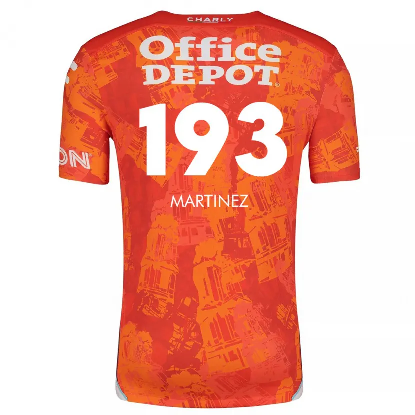 Danxen Donna Maglia Pedro Martínez #193 Arancione Bianco Kit Gara Away 2024/25 Maglietta