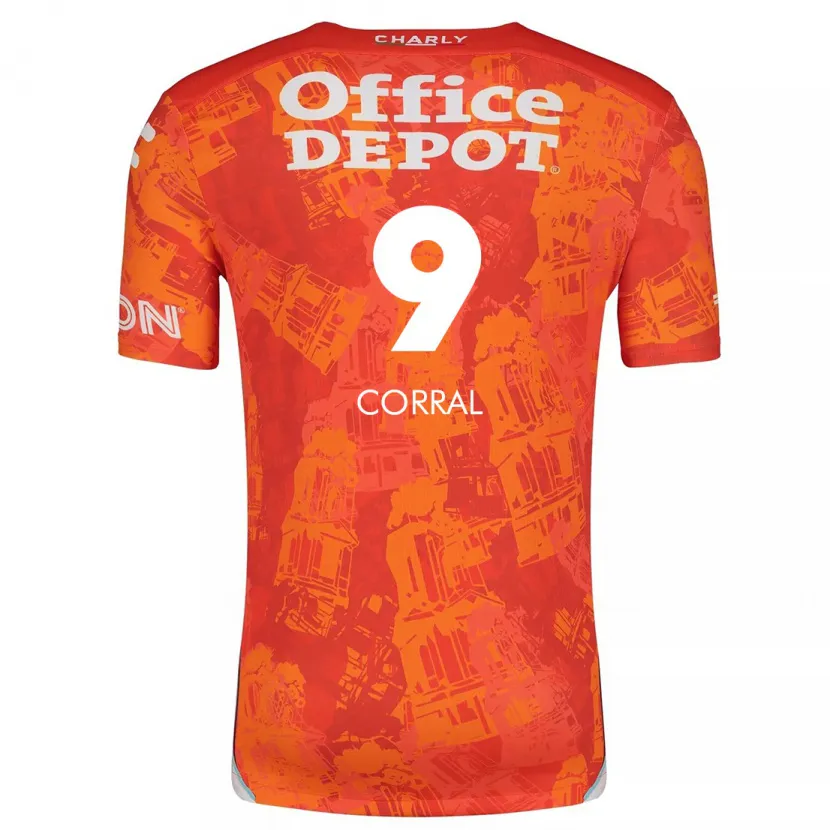 Danxen Donna Maglia Charlyn Corral #9 Arancione Bianco Kit Gara Away 2024/25 Maglietta