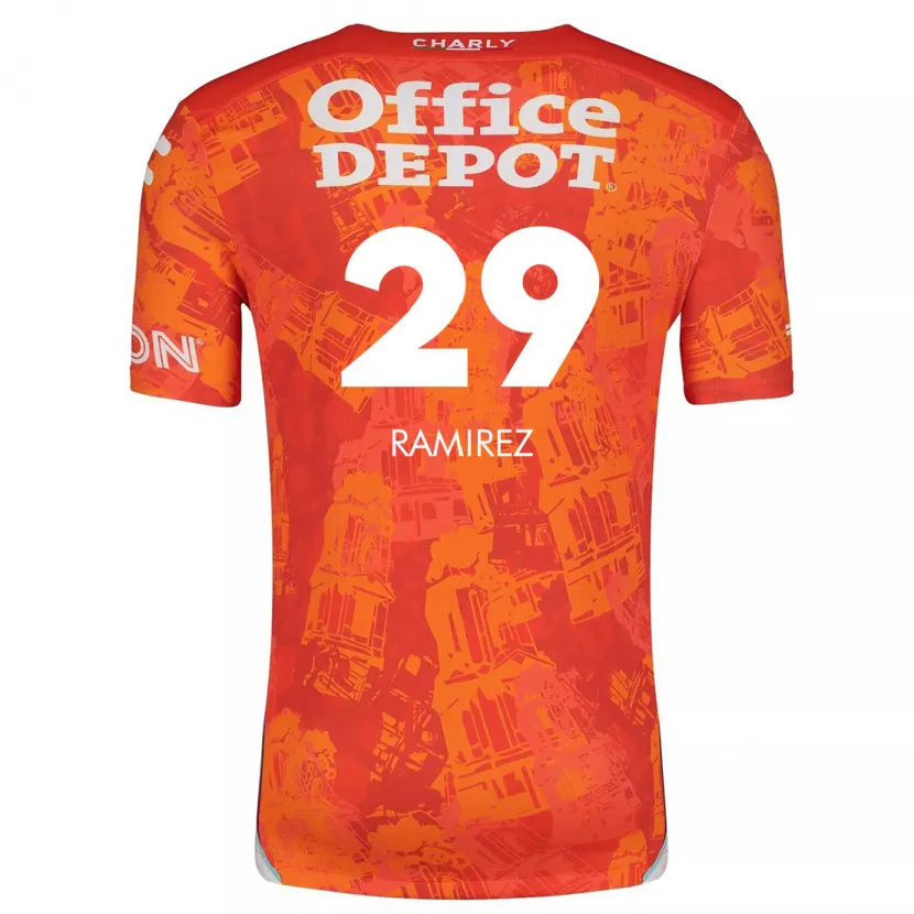Danxen Donna Maglia Elliana Ramirez #29 Arancione Bianco Kit Gara Away 2024/25 Maglietta