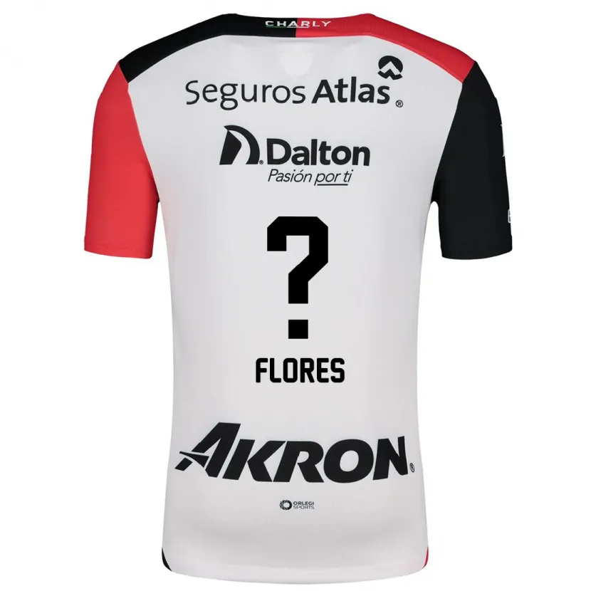 Danxen Donna Maglia Luis Flores #0 Bianco Rosso Nero Kit Gara Away 2024/25 Maglietta