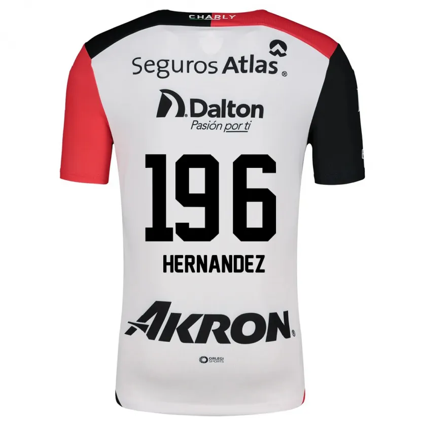 Danxen Donna Maglia Miguel Hernández #196 Bianco Rosso Nero Kit Gara Away 2024/25 Maglietta