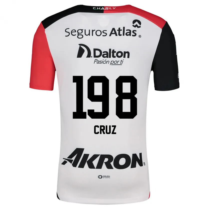 Danxen Donna Maglia Carlos Cruz #198 Bianco Rosso Nero Kit Gara Away 2024/25 Maglietta