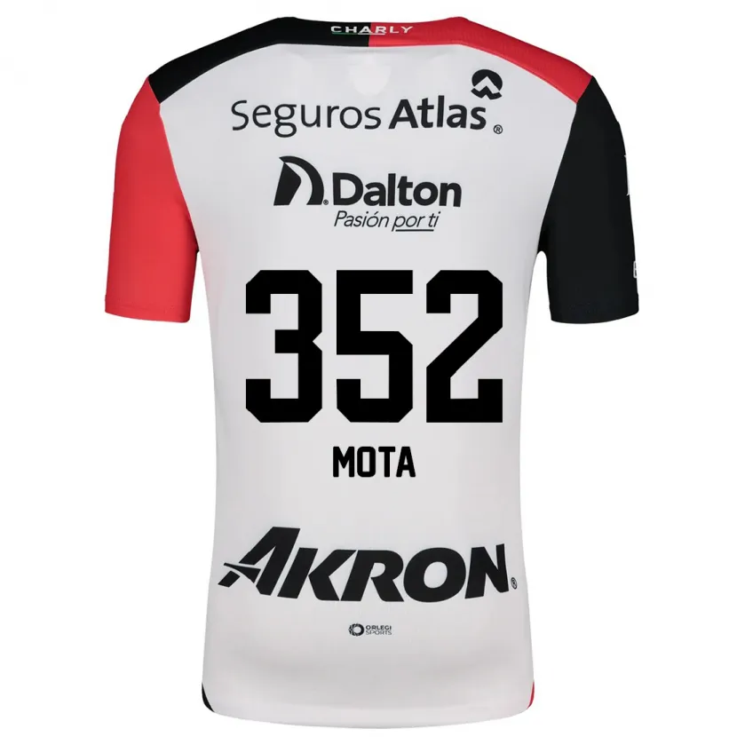 Danxen Donna Maglia Noé Mota #352 Bianco Rosso Nero Kit Gara Away 2024/25 Maglietta