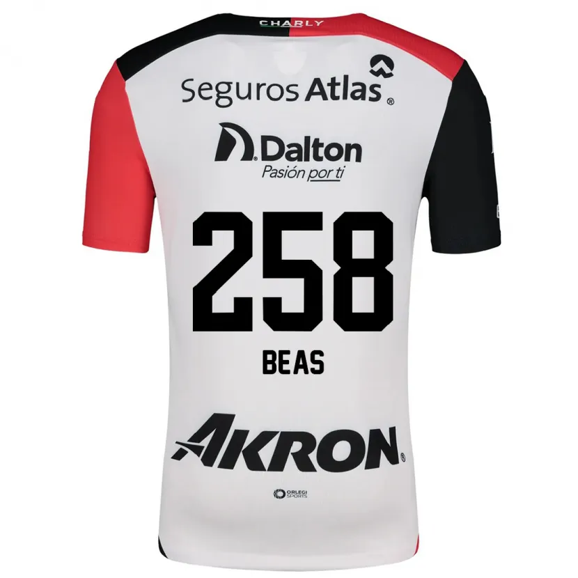 Danxen Donna Maglia Álvaro Beas #258 Bianco Rosso Nero Kit Gara Away 2024/25 Maglietta