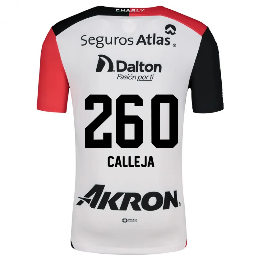 Danxen Donna Maglia Diego Calleja #260 Bianco Rosso Nero Kit Gara Away 2024/25 Maglietta