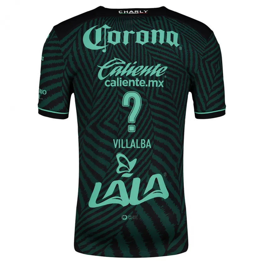 Danxen Donna Maglia Fran Villalba #0 Nero Verde Kit Gara Away 2024/25 Maglietta