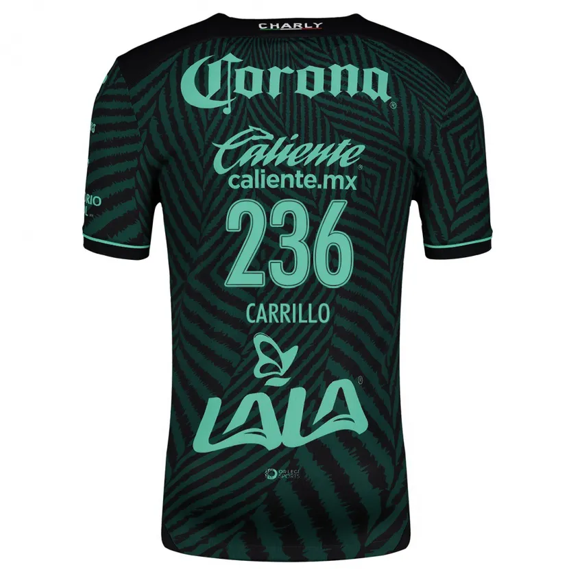 Danxen Donna Maglia Fernando Carrillo #236 Nero Verde Kit Gara Away 2024/25 Maglietta