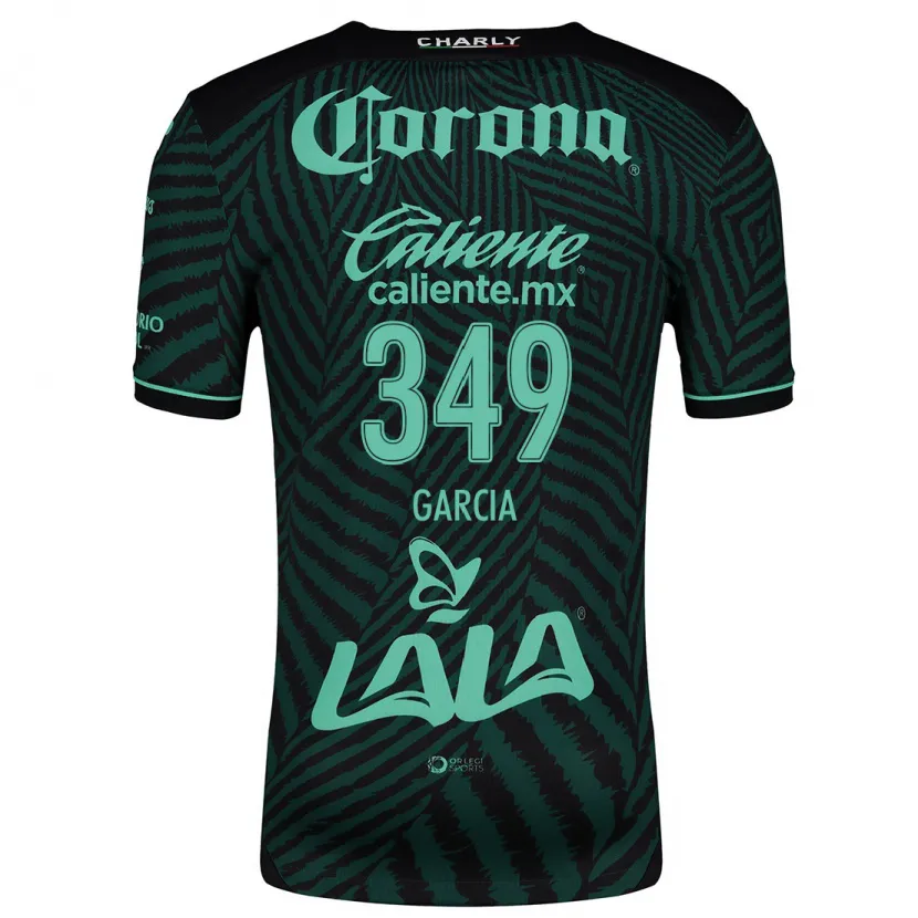 Danxen Donna Maglia Diego García #349 Nero Verde Kit Gara Away 2024/25 Maglietta