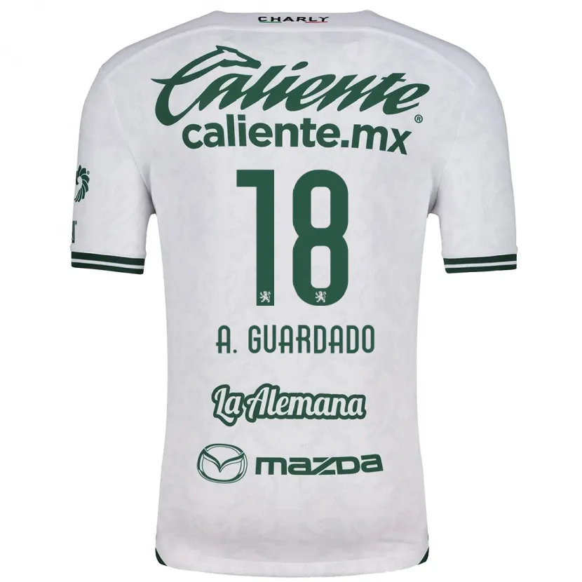 Danxen Donna Maglia Andrés Guardado #18 Bianco Verde Kit Gara Away 2024/25 Maglietta