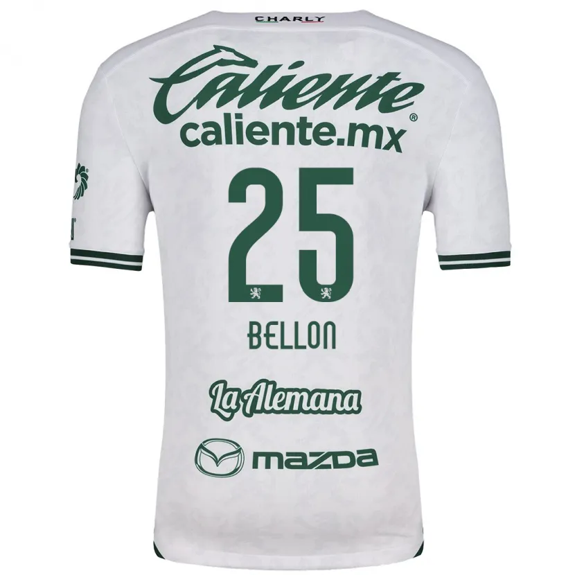 Danxen Donna Maglia Paul Bellón #25 Bianco Verde Kit Gara Away 2024/25 Maglietta
