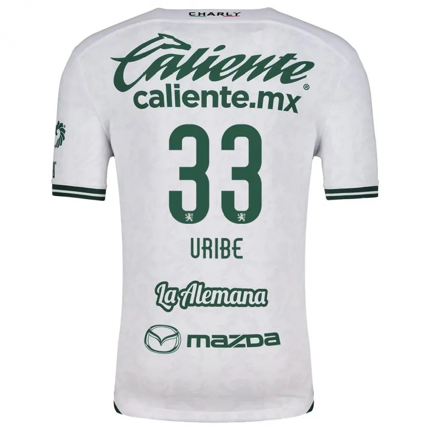 Danxen Donna Maglia Héctor Uribe #33 Bianco Verde Kit Gara Away 2024/25 Maglietta