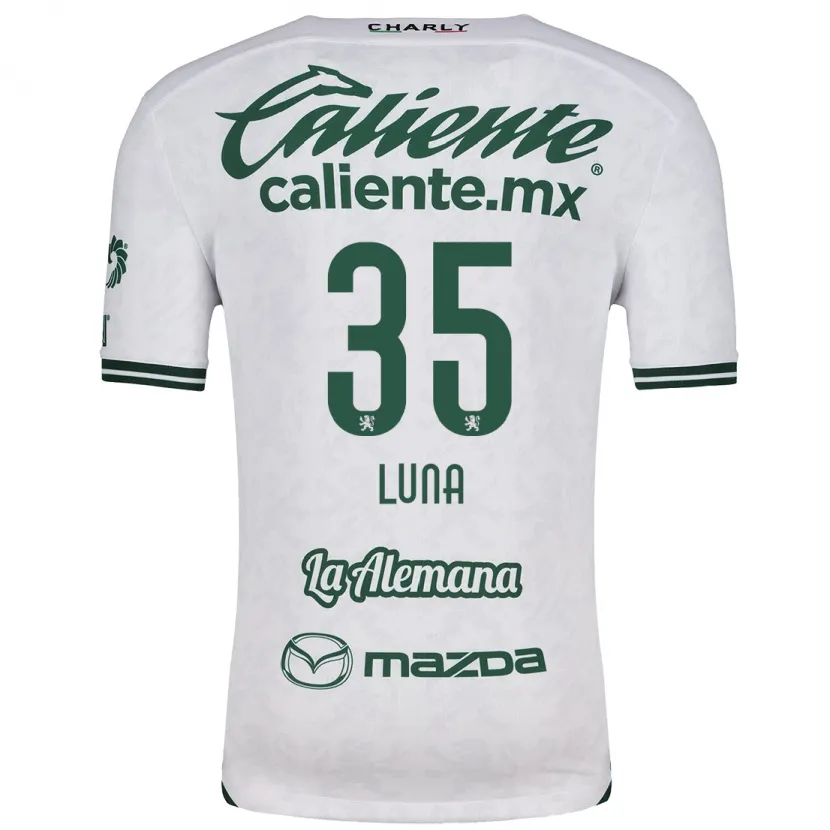 Danxen Donna Maglia Diego Luna #35 Bianco Verde Kit Gara Away 2024/25 Maglietta