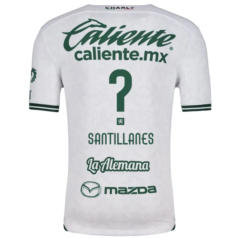 Danxen Donna Maglia Antonio Santillanes #0 Bianco Verde Kit Gara Away 2024/25 Maglietta