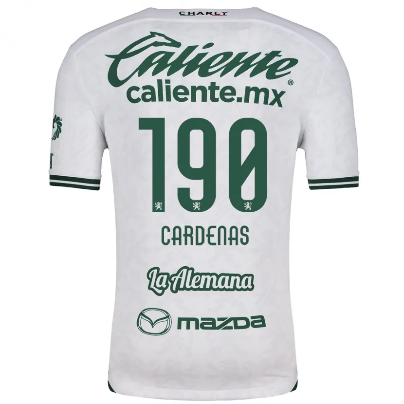 Danxen Donna Maglia Emilio Cárdenas #190 Bianco Verde Kit Gara Away 2024/25 Maglietta
