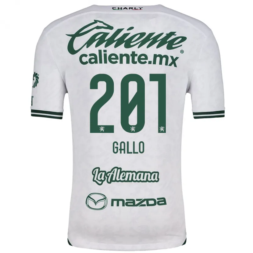 Danxen Donna Maglia Andrés Gallo #201 Bianco Verde Kit Gara Away 2024/25 Maglietta
