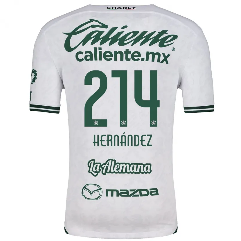 Danxen Donna Maglia Iván Hernández #214 Bianco Verde Kit Gara Away 2024/25 Maglietta