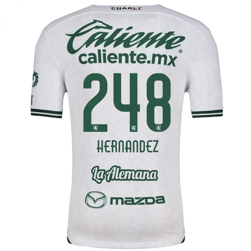 Danxen Donna Maglia Fernando Hernández #248 Bianco Verde Kit Gara Away 2024/25 Maglietta