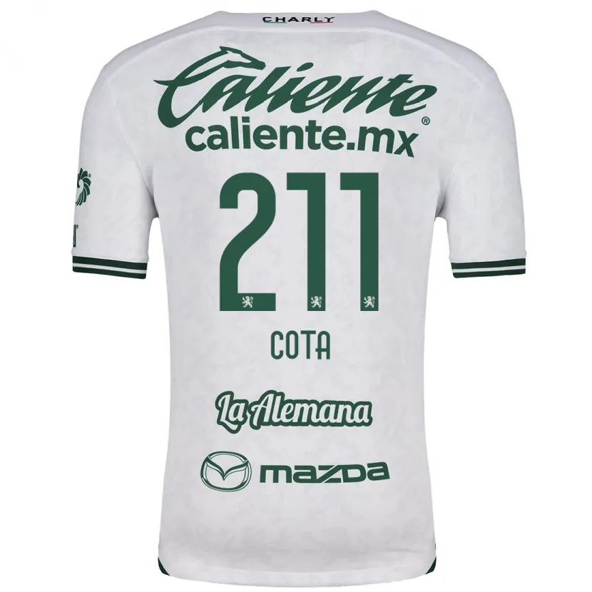Danxen Donna Maglia Luis Cota #211 Bianco Verde Kit Gara Away 2024/25 Maglietta