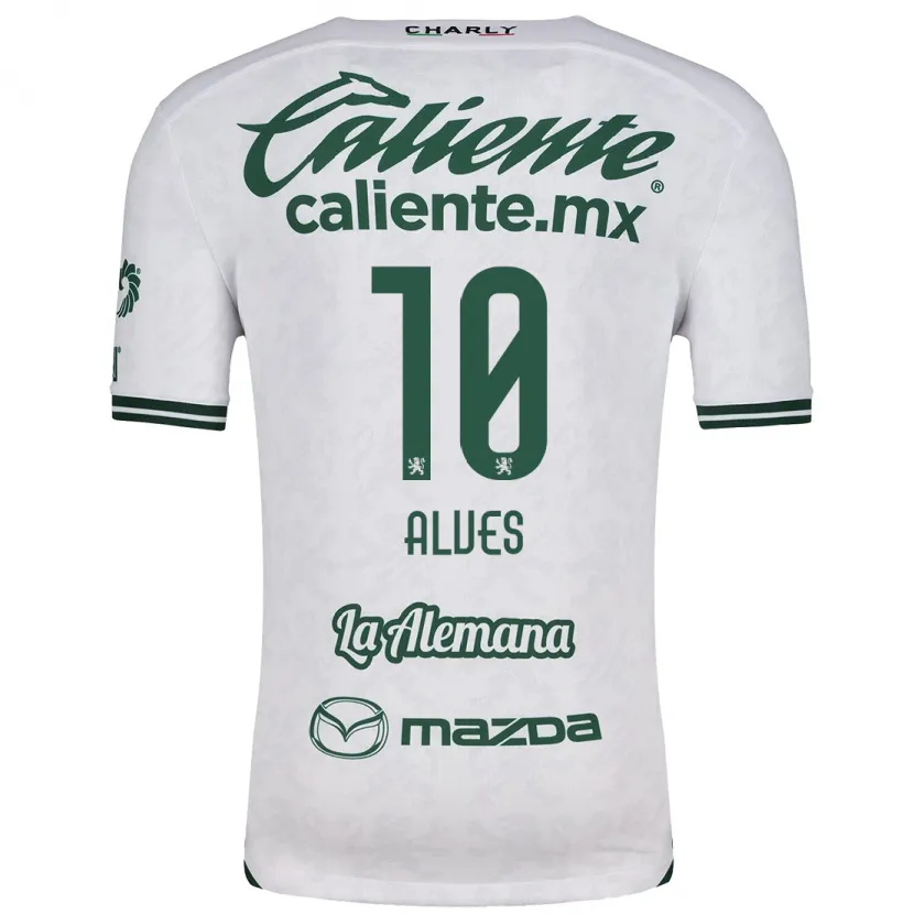 Danxen Donna Maglia Maria Alves #10 Bianco Verde Kit Gara Away 2024/25 Maglietta
