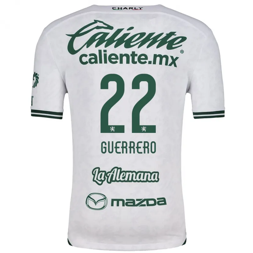 Danxen Donna Maglia África Guerrero #22 Bianco Verde Kit Gara Away 2024/25 Maglietta