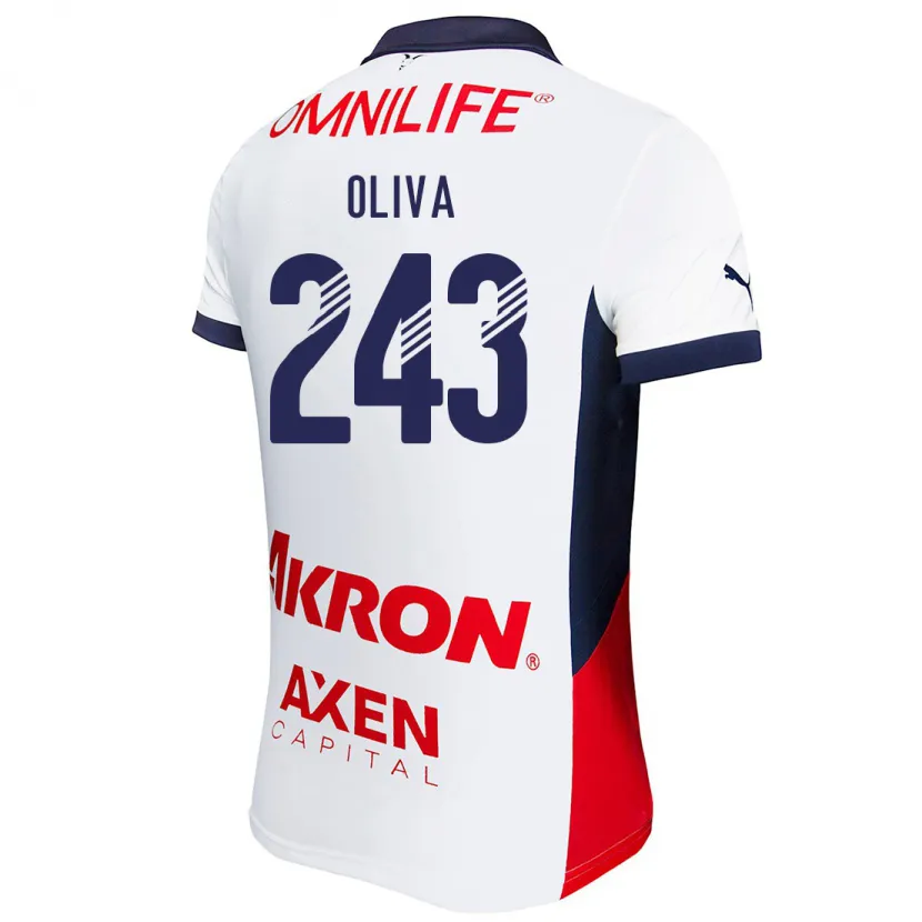 Danxen Donna Maglia Diego Oliva #243 Bianco Rosso Blu Kit Gara Away 2024/25 Maglietta