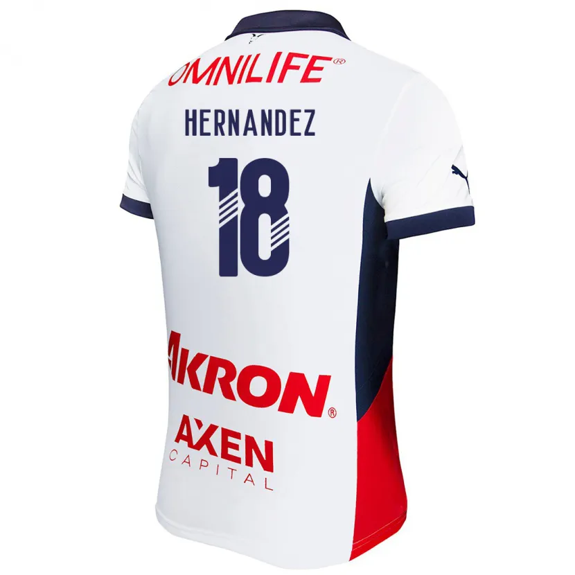 Danxen Donna Maglia Montserrat Hernández #18 Bianco Rosso Blu Kit Gara Away 2024/25 Maglietta