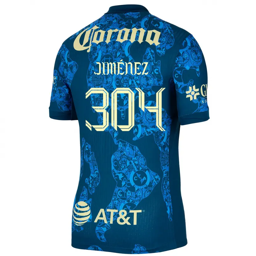 Danxen Donna Maglia Derek Jiménez #304 Blu Giallo Kit Gara Away 2024/25 Maglietta