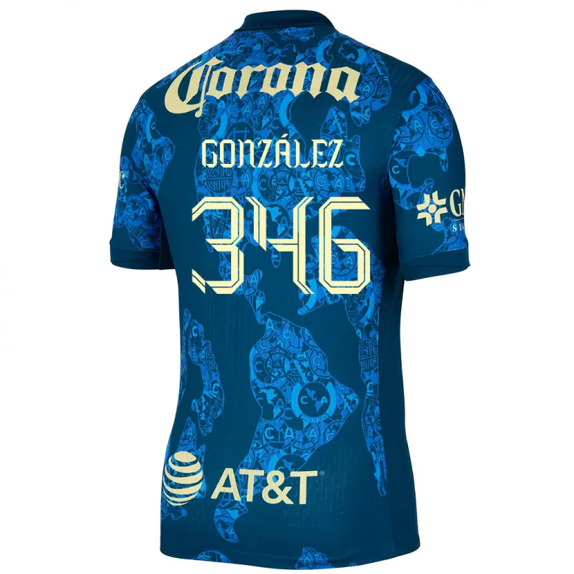 Danxen Donna Maglia Ricardo González #346 Blu Giallo Kit Gara Away 2024/25 Maglietta