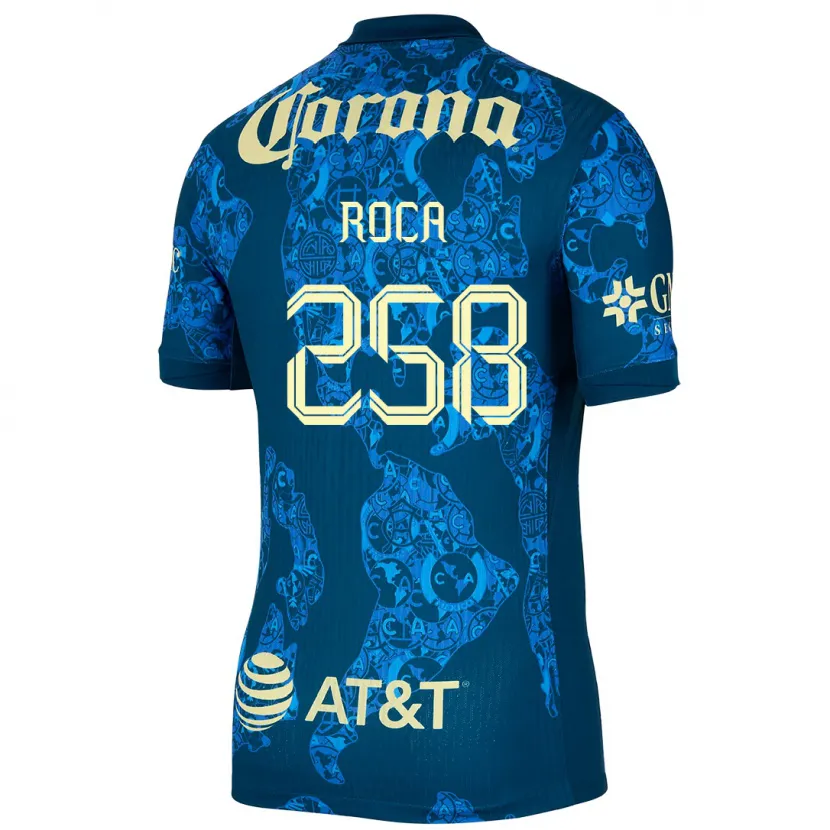 Danxen Donna Maglia Juan Roca #258 Blu Giallo Kit Gara Away 2024/25 Maglietta
