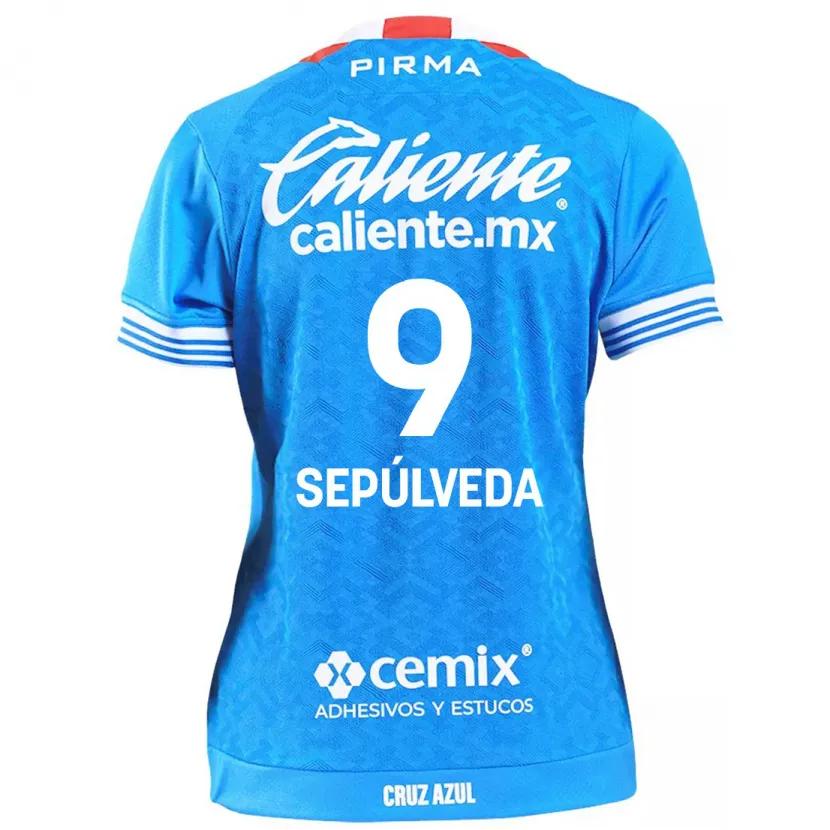 Danxen Bambino Maglia Ángel Sepúlveda #9 Cielo Blu Kit Gara Home 2024/25 Maglietta