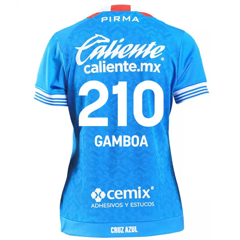 Danxen Bambino Maglia Bryan Gamboa #210 Cielo Blu Kit Gara Home 2024/25 Maglietta