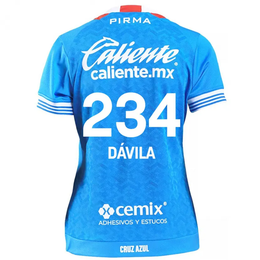Danxen Bambino Maglia Emilio Dávila #234 Cielo Blu Kit Gara Home 2024/25 Maglietta