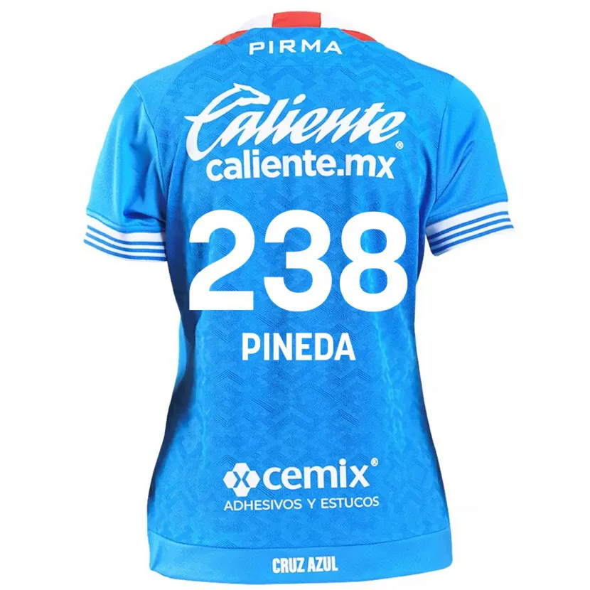 Danxen Bambino Maglia Zadiel Pineda #238 Cielo Blu Kit Gara Home 2024/25 Maglietta