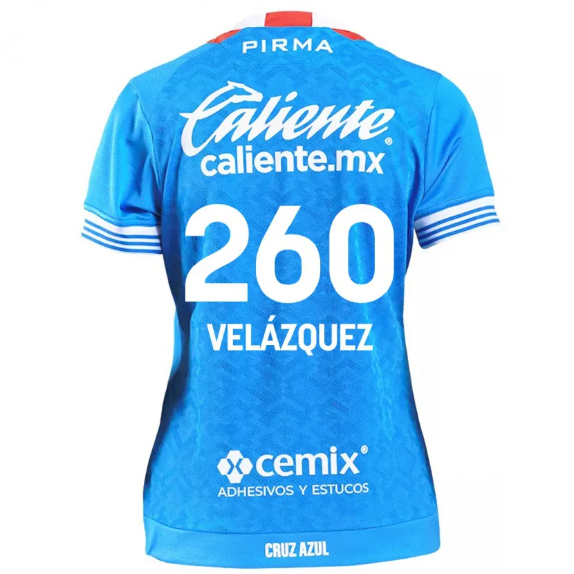 Danxen Bambino Maglia Víctor Velázquez #260 Cielo Blu Kit Gara Home 2024/25 Maglietta