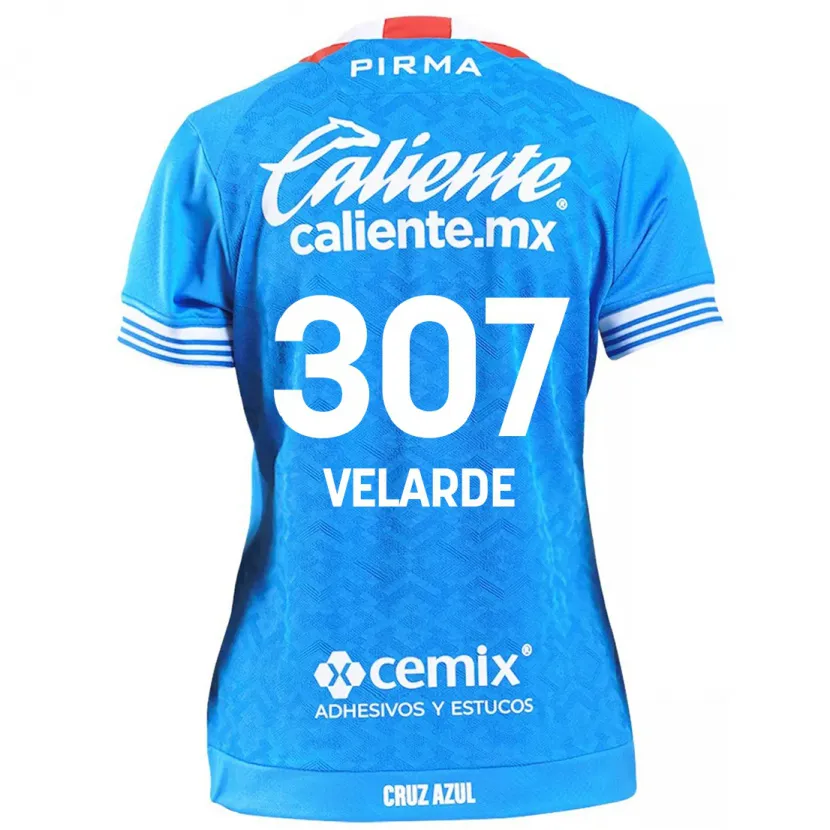 Danxen Bambino Maglia Juan Velarde #307 Cielo Blu Kit Gara Home 2024/25 Maglietta