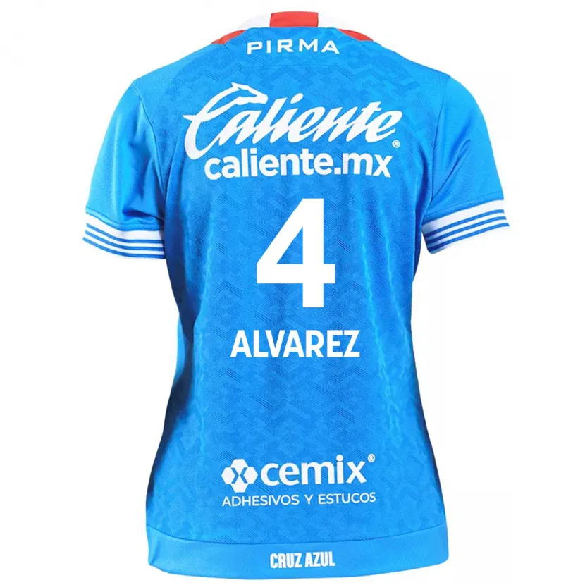 Danxen Bambino Maglia Gabriela Alvarez #4 Cielo Blu Kit Gara Home 2024/25 Maglietta