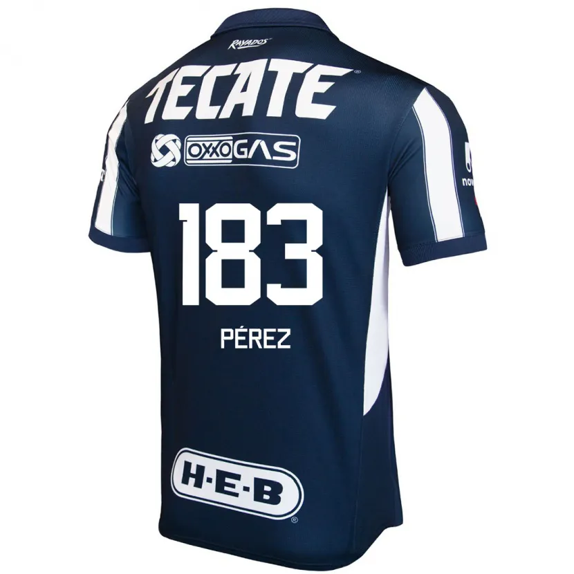 Danxen Bambino Maglia Santiago Pérez #183 Blu Rosso Bianco Kit Gara Home 2024/25 Maglietta