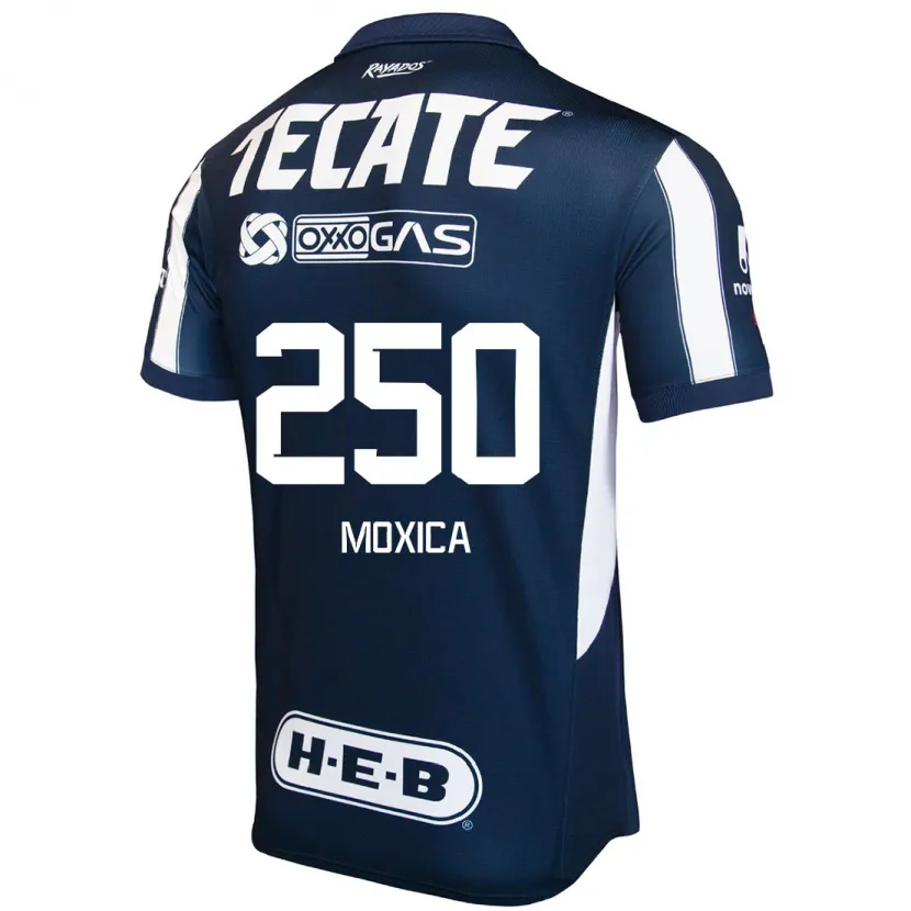 Danxen Bambino Maglia Joaquín Moxica #250 Blu Rosso Bianco Kit Gara Home 2024/25 Maglietta