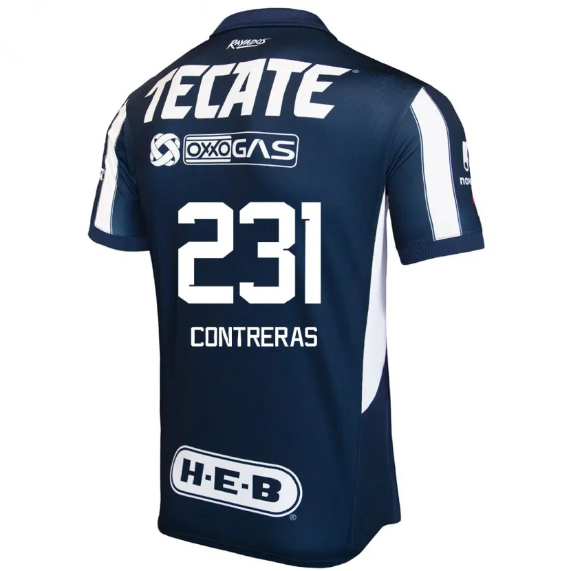 Danxen Bambino Maglia Óscar Contreras #231 Blu Rosso Bianco Kit Gara Home 2024/25 Maglietta