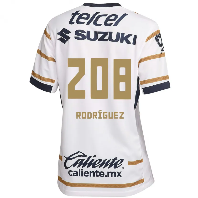 Danxen Bambino Maglia Gael Rodríguez #208 Ossidiana Bianca Kit Gara Home 2024/25 Maglietta