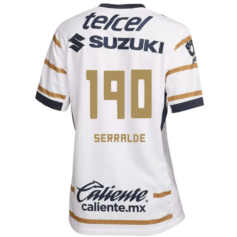 Danxen Bambino Maglia Gerardo Serralde #190 Ossidiana Bianca Kit Gara Home 2024/25 Maglietta