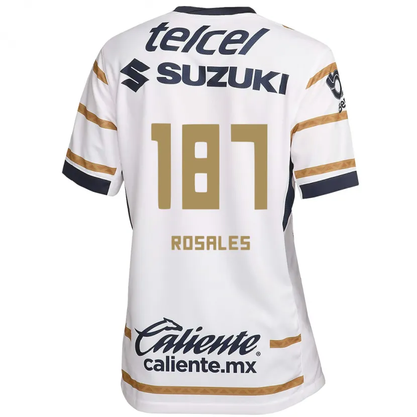 Danxen Bambino Maglia Alonso Rosales #187 Ossidiana Bianca Kit Gara Home 2024/25 Maglietta