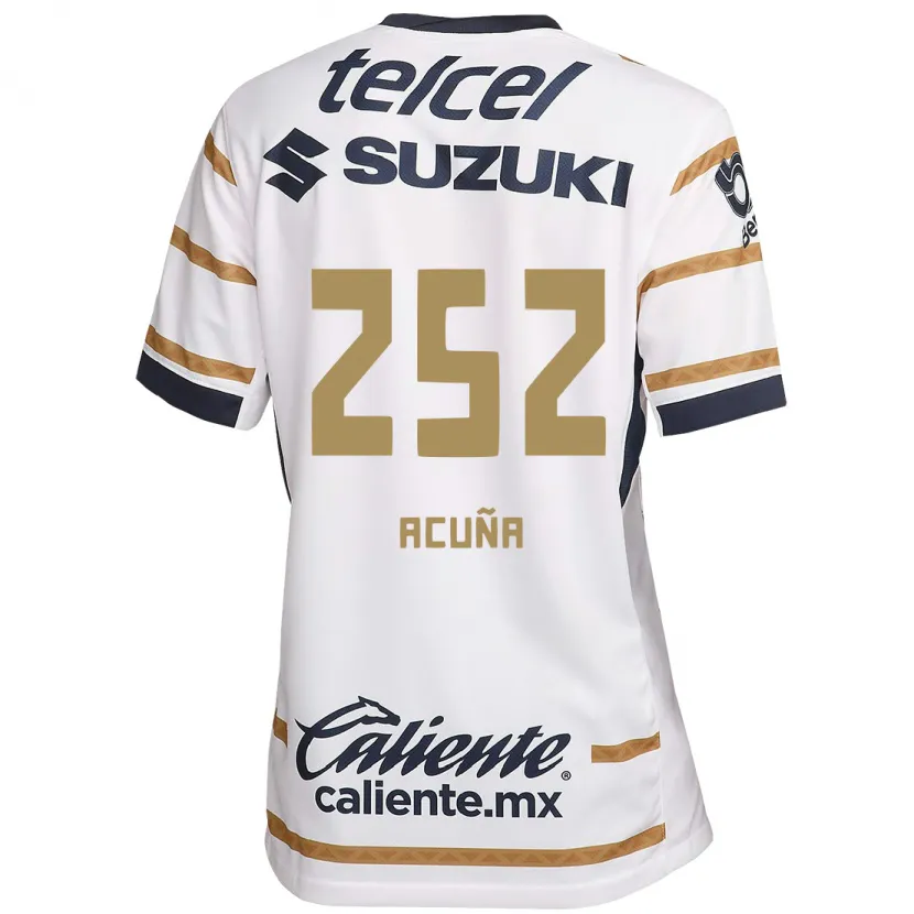 Danxen Bambino Maglia José Acuña #252 Ossidiana Bianca Kit Gara Home 2024/25 Maglietta